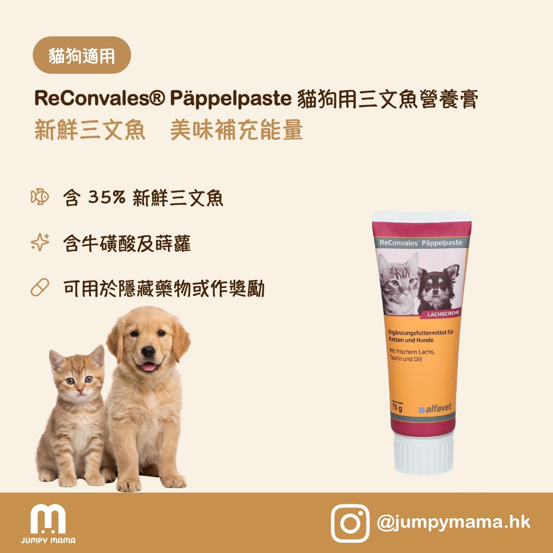 ReConvales® Päppelpaste 三文魚開胃營養膏｜食慾不振・體弱・老年犬貓・輕盈慕絲質地｜狗貓用 75g