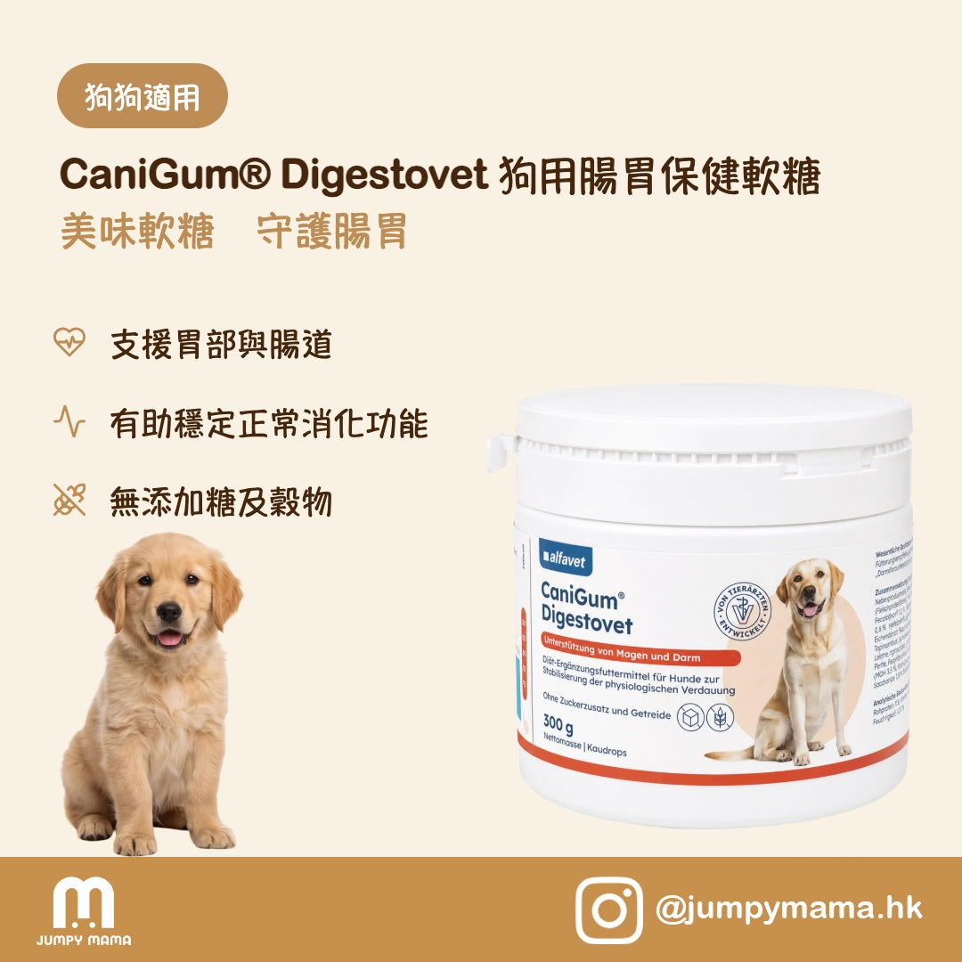 CaniGum® Digestovet 腸胃調理益生菌軟糖｜腸胃敏感・肚脹・軟便｜狗用 300g